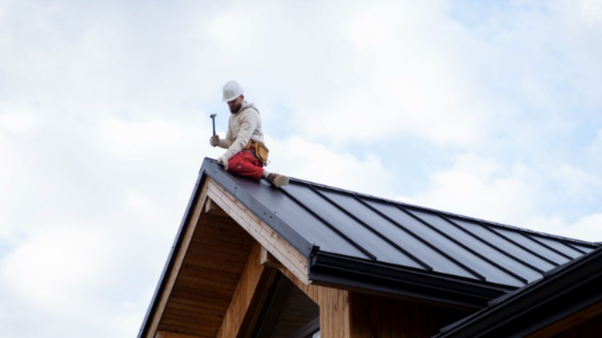 Man on a Roof - Exterior