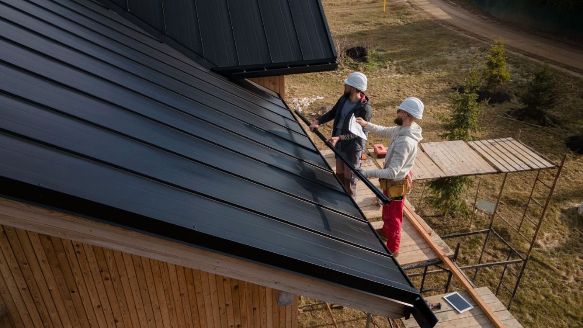 Two Men Doing Roofing Repairs